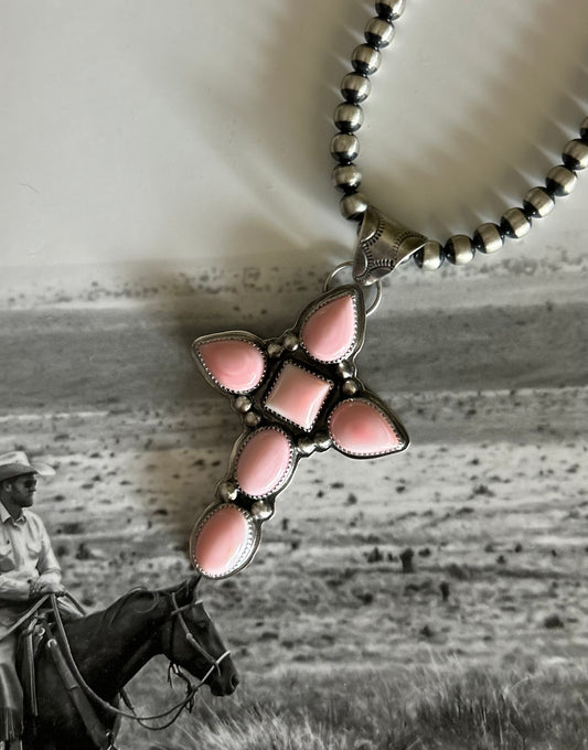 Pink Cross pendant only