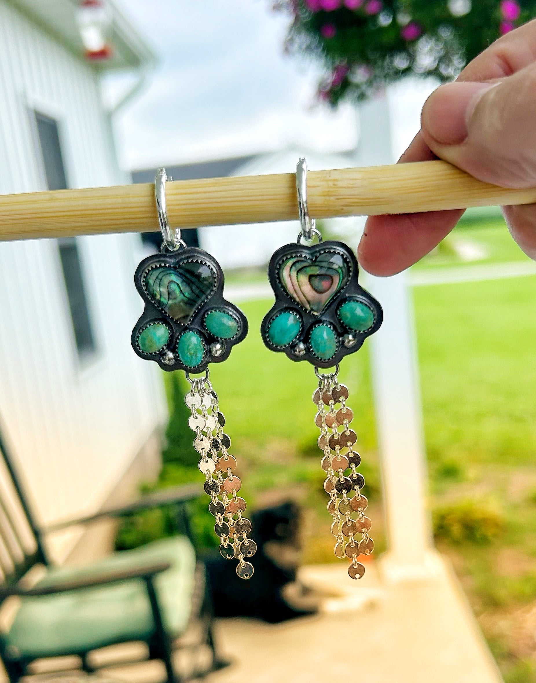 Abalone shell earrings